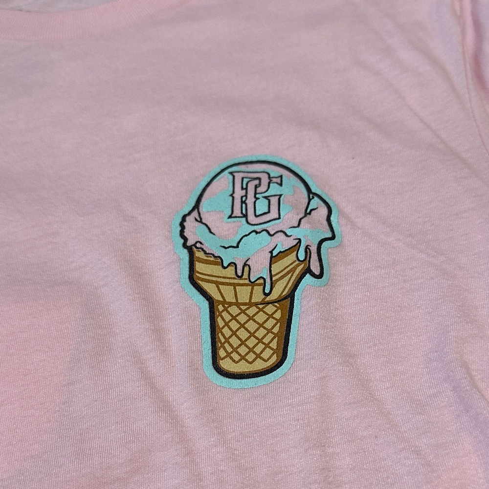 Perfect Game Men's Pink Ice Cream Graphic Tee - X-Small fits like youth xl - Picture 2 of 5